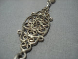 Incredibly Intricate!! Vintage Navajo Sterling Silver Native American Jewelry Necklace-Nativo Arts