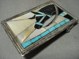 Incredibly Intricate Vintage Navajo Turquoise Horse Native American Jewelry Silver Buckle Old-Nativo Arts