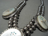 Incredibly Intricate Vintage Zuni/ Navajo Turquoise Flower Native American Jewelry Silver Necklace-Nativo Arts