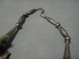 Incredibly Rare Vintage Native American Jewelry Navajo Tiffany Stone Sterling Silver Necklace Old-Nativo Arts