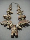 Incredibly Rare Vintage Native American Jewelry Navajo Tiffany Stone Sterling Silver Necklace Old-Nativo Arts
