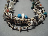 Incredibly Unique Real Pot Vintage Native American Jewelry Navajo Sterling Silver Turquoise Necklace-Nativo Arts