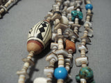 Incredibly Unique Real Pot Vintage Native American Jewelry Navajo Sterling Silver Turquoise Necklace-Nativo Arts