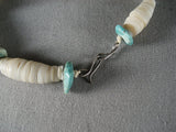 Incredibly Unique Very Old Vintage Santo Domingo Turquoise Shell Necklace-Nativo Arts