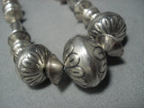 Insane Quality!! Vintage Navajo Tubule Sterling Native American Jewelry Silver Necklace Old Pawn-Nativo Arts