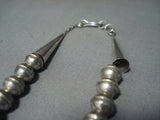 Insane Quality!! Vintage Navajo Tubule Sterling Native American Jewelry Silver Necklace Old Pawn-Nativo Arts