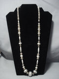Insane Quality!! Vintage Navajo Tubule Sterling Native American Jewelry Silver Necklace Old Pawn-Nativo Arts