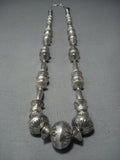 Insane Quality!! Vintage Navajo Tubule Sterling Native American Jewelry Silver Necklace Old Pawn-Nativo Arts