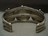 Intense And Eye Catching Vintage Navajo Tight Spider Matrix Native American Jewelry Silver Bracelet-Nativo Arts