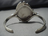 Intense Green Turquoise Vintage Native American Navajo Sterling Silver Leaf Bracelet Old-Nativo Arts