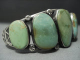 Intense Royston Turquoise Vintage Navajo Sterling Native American Jewelry Silver Bracelet-Nativo Arts