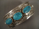 Intense Spiderweb Turquoise Navajo Modernistic Willie Family Native American Jewelry Silver Bracelet-Nativo Arts