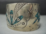Intricacy Galore! Vintage Navajo Turquoise Sterling Native American Jewelry Silver Bracelet-Nativo Arts