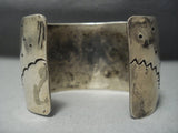 Intricacy Galore! Vintage Navajo Turquoise Sterling Native American Jewelry Silver Bracelet-Nativo Arts