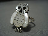 Intricate And Detailed!! Vintage Native American Jewelry Navajo Sterling Silver Owl Ring Old-Nativo Arts