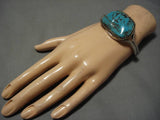 Intricate Spiderweb Turquoise!! Vintage Native American Navajo Sterling Silver Bracelet-Nativo Arts