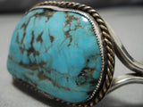 Intricate Spiderweb Turquoise!! Vintage Native American Navajo Sterling Silver Bracelet-Nativo Arts