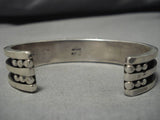 Jeanette Dale!! Important Native American Navajo Sterling Silver Morenci Turquoise Bracelet-Nativo Arts