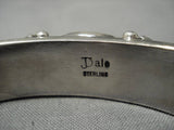 Jeanette Dale!! Important Native American Navajo Sterling Silver Morenci Turquoise Bracelet-Nativo Arts