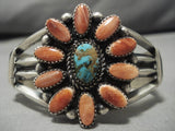 Jeanette Dale!! Native American Navajo Sterling Silver Turquoise Spiny Oyster Bracelet-Nativo Arts