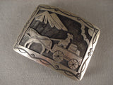 Layaway for Bruce Xxl Vintage Navajo 'Horse & Wagon' All Native American Jewelry Silver Buckle Old-Nativo Arts
