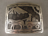 Layaway for Bruce Xxl Vintage Navajo 'Horse & Wagon' All Native American Jewelry Silver Buckle Old-Nativo Arts