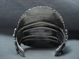 Layaway -Mighty And Powerful Huge Vintage Navajo Turquoise Sterling Native American Jewelry Silver Bracelet Old-Nativo Arts
