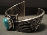 Lightning Bolt Advanced Native American Jewelry Silver Work Navajo Turquoise Bracelet-Nativo Arts