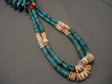 Long Vintage Santo Domingo 22 Turquoise Necklace-Nativo Arts