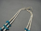 Longer Amazing!! Vintage Navajo Sky Blue Turquoise Native American Necklace-Nativo Arts