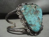 Lost In The Turquoise Vintage Navajo Native American Jewelry Silver Wave Bracelet-Nativo Arts
