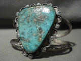 Lost In The Turquoise Vintage Navajo Native American Jewelry Silver Wave Bracelet-Nativo Arts