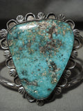 Lost In The Turquoise Vintage Navajo Native American Jewelry Silver Wave Bracelet-Nativo Arts