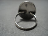 Maevelous Vintage Zuni Native American Inlay Turquoise Sterling Silver Ring Old-Nativo Arts