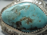 Magnificent Native American Jewelry Navajo Green Turquoise Tso Sterling Silver Ring-Nativo Arts