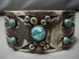 Magnificent Padilla Family Vintage Native American Navajo Turquoise Sterling Silver Bracelet Old-Nativo Arts