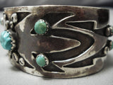 Magnificent Padilla Family Vintage Native American Navajo Turquoise Sterling Silver Bracelet Old-Nativo Arts