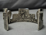 Magnificent Pueblo Blue Turquoise Sterling Silver Bracelet-Nativo Arts