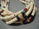 Magnificent Santo Domingo Turquoise Coral Sterling Silver Necklace-Nativo Arts
