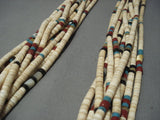Magnificent Santo Domingo Turquoise Coral Sterling Silver Necklace-Nativo Arts