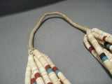 Magnificent Santo Domingo Turquoise Coral Sterling Silver Necklace-Nativo Arts