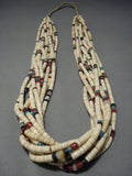 Magnificent Santo Domingo Turquoise Coral Sterling Silver Necklace-Nativo Arts