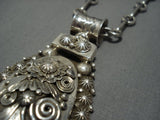 Magnificent Vintage Native American Jewelry Navajo Silver Star Sterling Ben Begaye Necklace-Nativo Arts