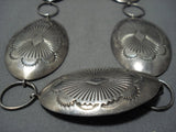 Magnificent Vintage Native American Jewelry Navajo Sterling Silver Concho Belt Old-Nativo Arts
