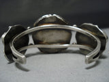 Magnificent Vintage Native American Jewelry Navajo Sterling Silver Intense Turquoise Jim Herald Bracelet-Nativo Arts