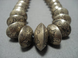 Magnificent Vintage Native American Jewelry Navajo Sterling Silver Necklace Old-Nativo Arts