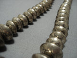 Magnificent Vintage Native American Jewelry Navajo Sterling Silver Necklace Old-Nativo Arts