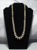 Magnificent Vintage Native American Jewelry Navajo Sterling Silver Necklace Old-Nativo Arts