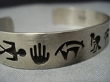 Magnificent Vintage Native American Jewelry Navajo Sterling Silver Overlay Bracelet Cuff Old-Nativo Arts