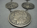 Magnificent Vintage Native American Jewelry Navajo Sterling Silver Squash Blossom Necklace Old-Nativo Arts
